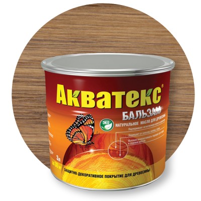 Акватекс Бальзам Бесцветный — Масло для дерева (защита и декоративная отделка) Акватекс Бальзам Бесцветный — Масло для дерева (защита и декоративная отделка)