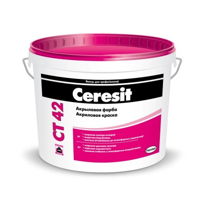 Ceresit CT 42 — Водно-дисперсионная акриловая краска, белая