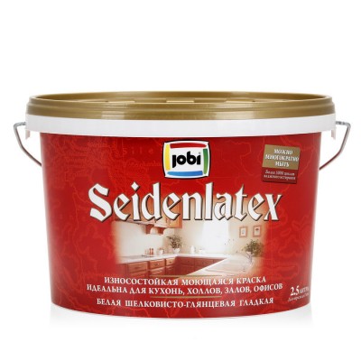 Полуглянцевая моющаяся краска для стен JOBI Seidenlatex