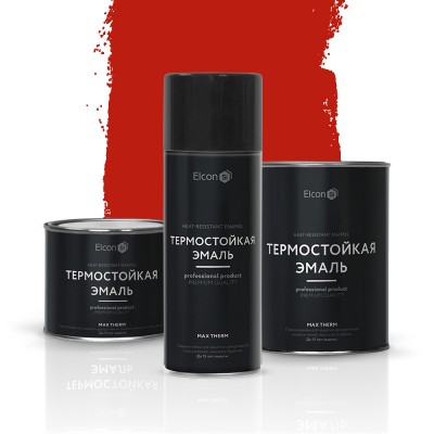 Термостойкая эмаль Elcon Max Therm (до 400°С) — Красная