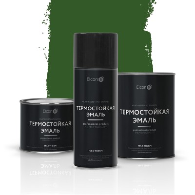 Термостойкая эмаль Elcon Max Therm (до 400°С) — Зеленая