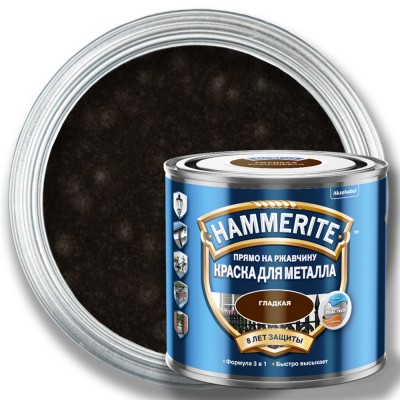 Краска молотковая HAMMERITE по металлу — Черная