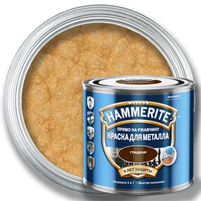 Краска молотковая HAMMERITE по металлу — Медная