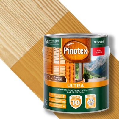 PINOTEX Ultra Сосна — Деревозащитная пропитка для наружных работ. CLR база под колеровку