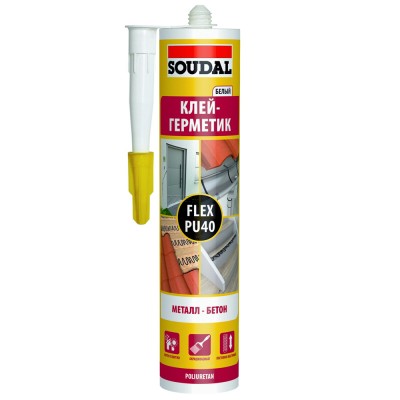 Клей-герметик полиуретановый SOUDAL Flex PU40 300 мл