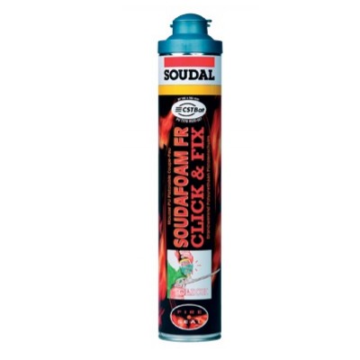 Монтажная пена огестойкая Soudal Soudafoam FR CLICK & FIX, 750 мл