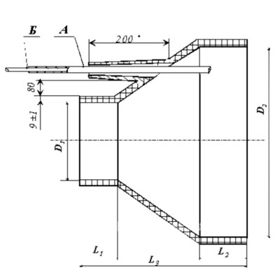 Манжета герметизирующая резиновая с отводом тип ПМТД-ОКС