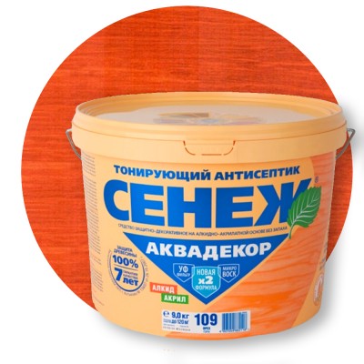 Сенеж Аквадекор (x2) Тонирующий антисептик 114 Рябина Сенеж Аквадекор (x2) Тонирующий антисептик 114 Рябина